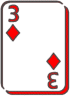 Three 3 of Diamonds