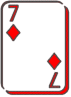 7 of diamonds playing cards