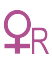 Venus symbol alongside a symbol for retrograde